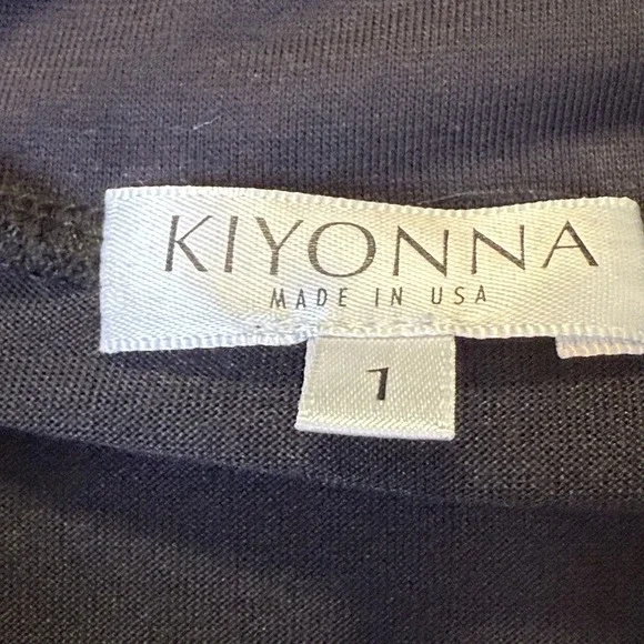 Kiyonna Skirt Womens Size 1/0X Black Ruched Ponte Knit Midi Stretch Lined - Picture 5 of 8